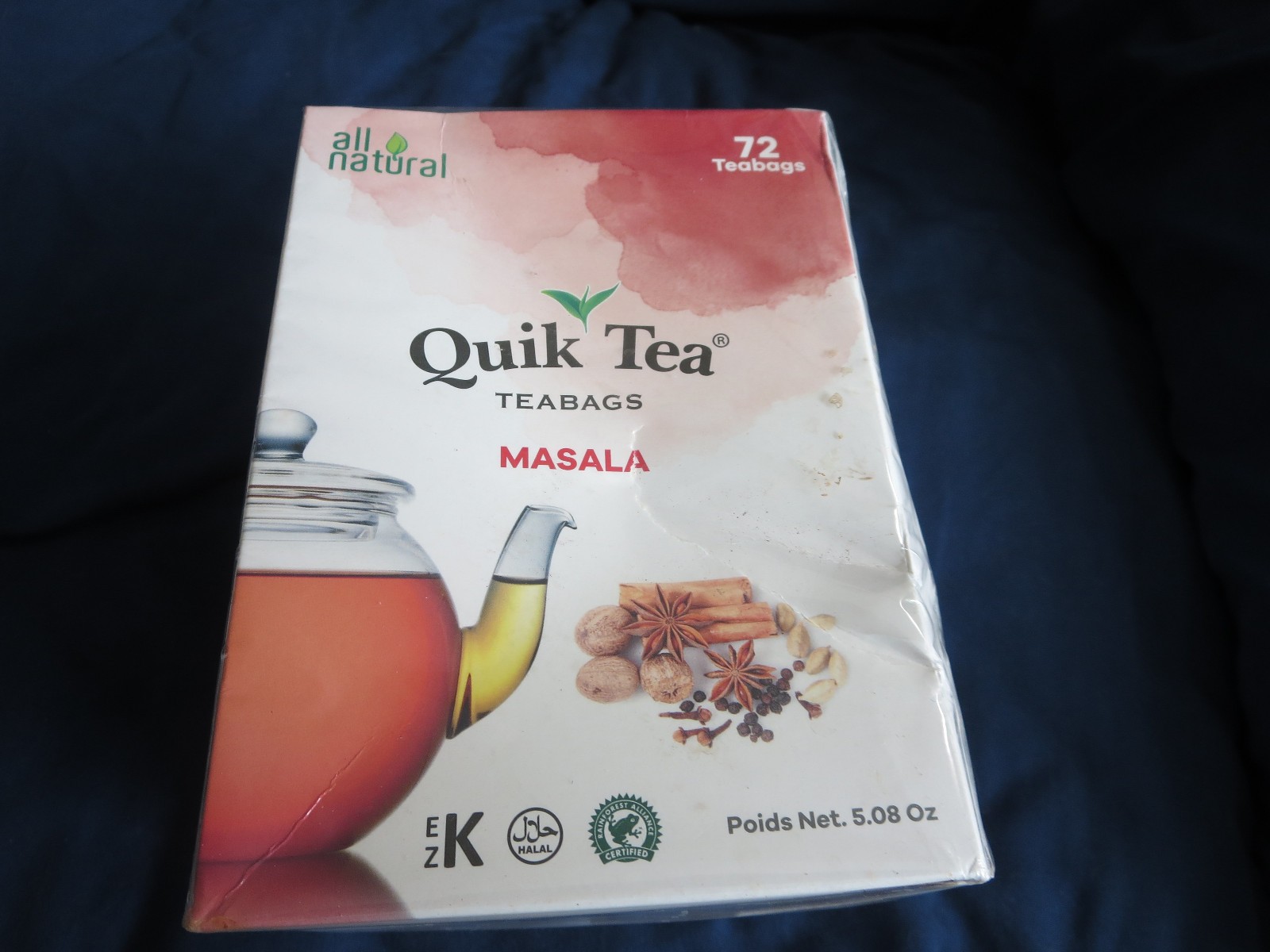SEALED BOX Quick Tea All Natural Tea Masala Tea bags 1 Pack 72 Bags