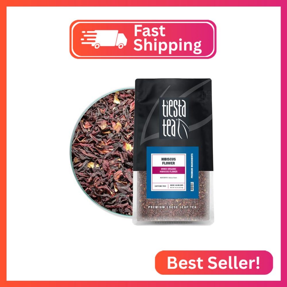 Tiesta Tea – Dried Hibiscus, Loose Leaf, Cut & Sifted Hibiscus Flower, Premium B