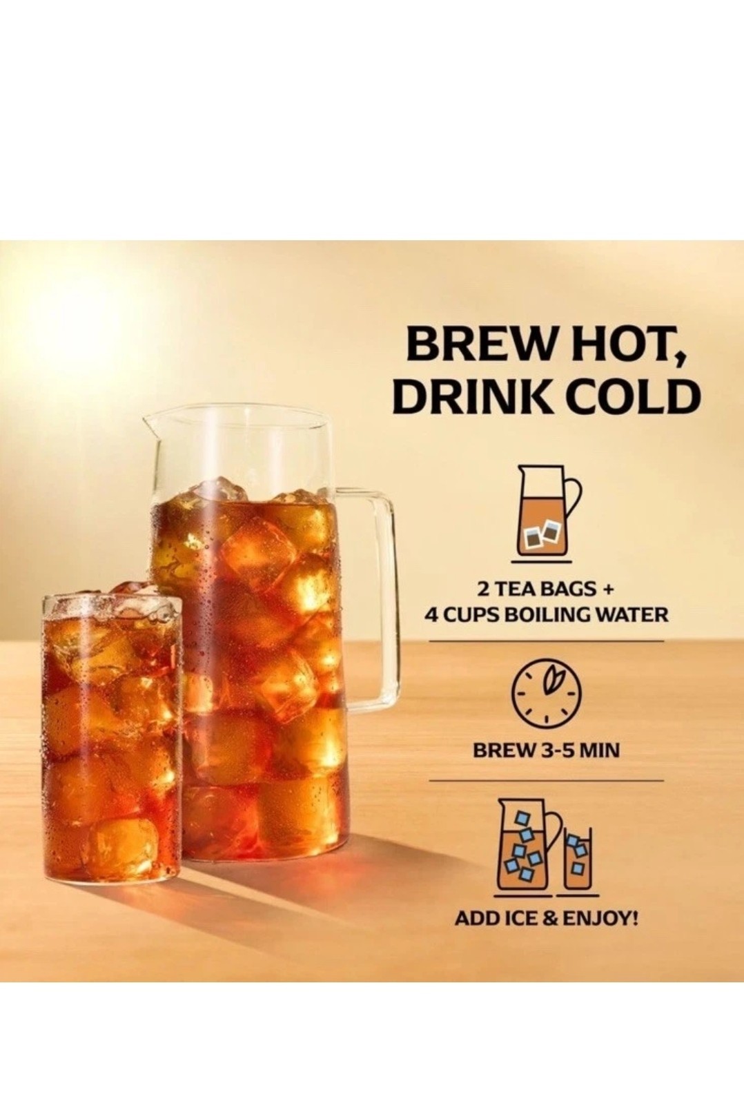 6 Pack Lipton Southern Sweet Iced Tea Bags, Zero Cal 22Ct Each Family Size T=132