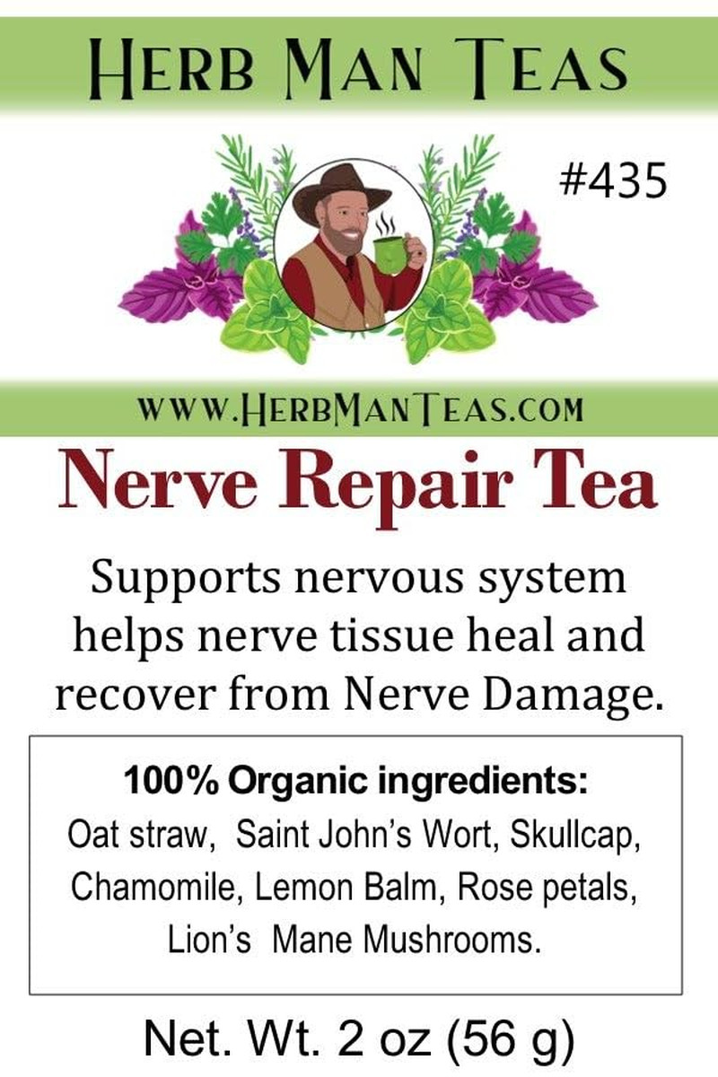 NERVE REPAIR TEA with Lions Mane Mushrooms for Tremors & Nerve Damage Formulated