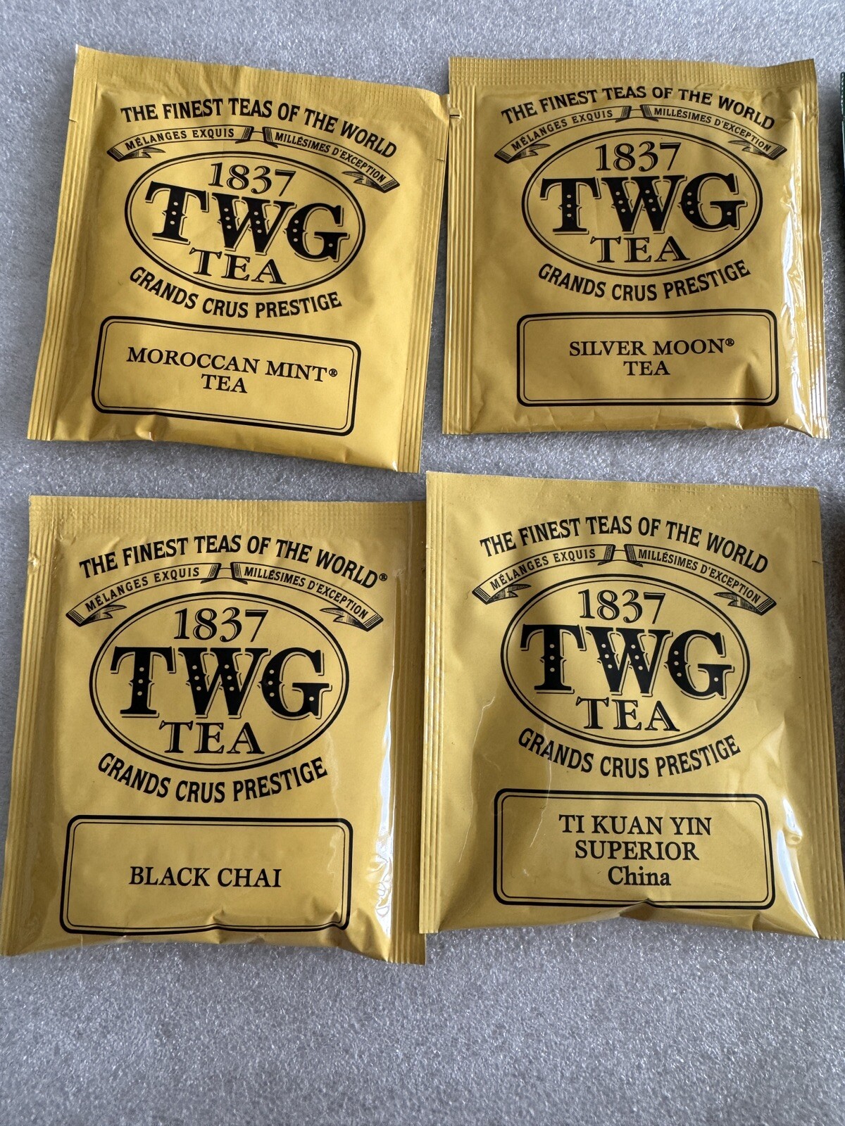 Mixed 8 Assortment 1837 TWG Tea Bags. Fresh. Great Selection For Your Tea Time