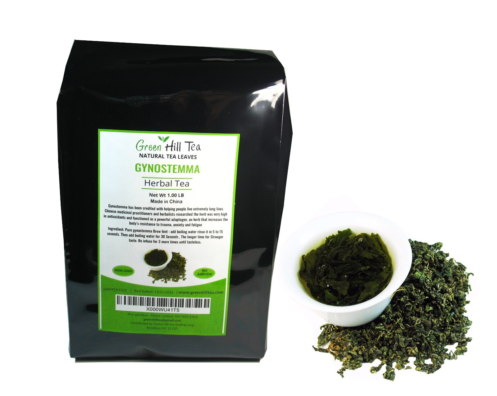 Gynostemma Pentaphyllum premium herbal tea Jiaogulan caffeine free 1.00 LB