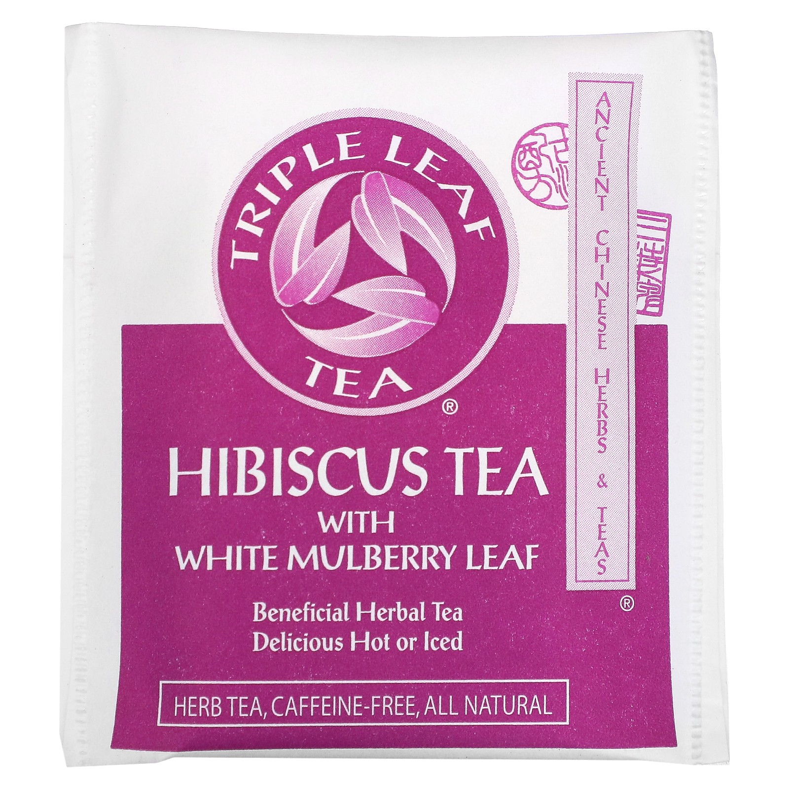 Hibiscus With White Mulberry Leaf, Caffeine Free, 20 Tea Bags, 1.34 oz (38 g)