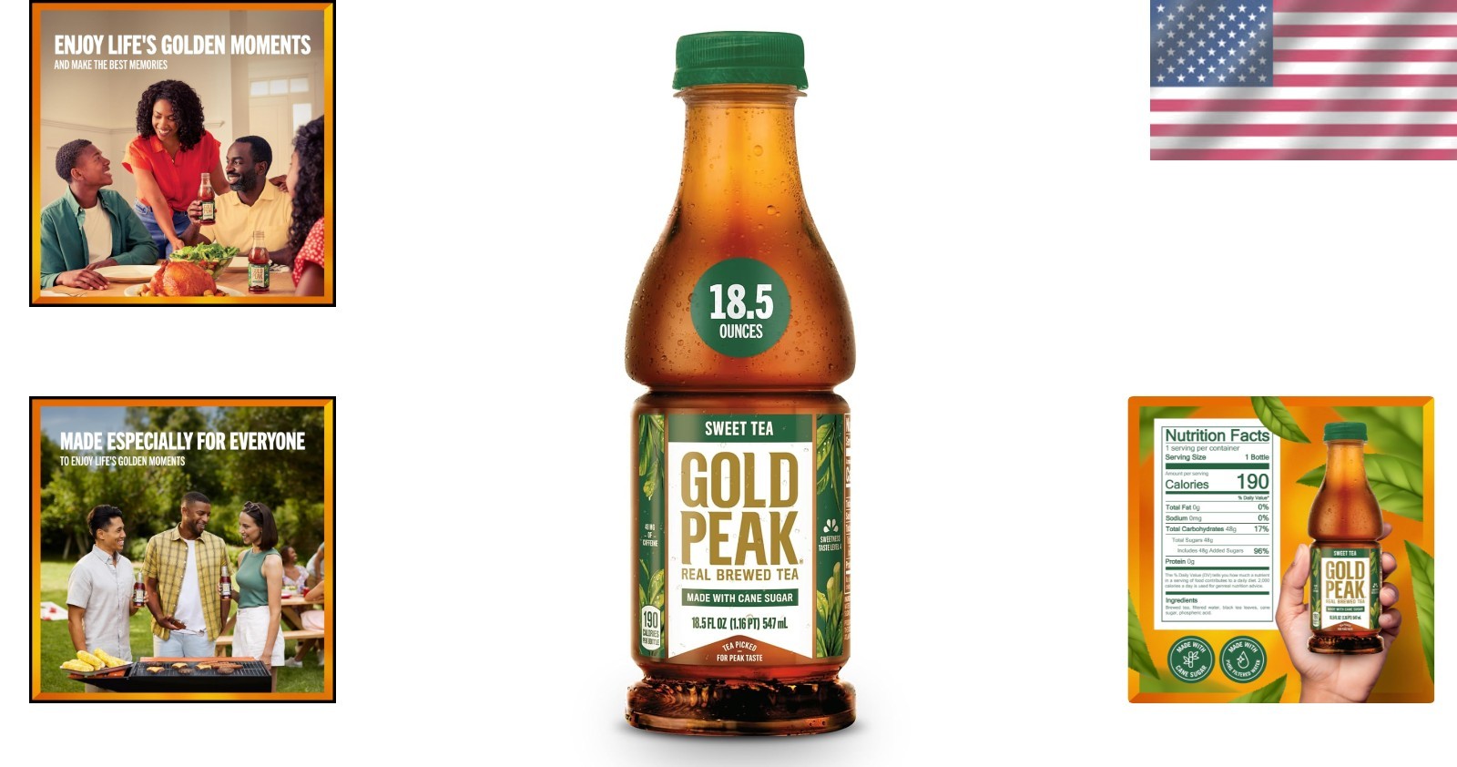 Real-Brewed 18.5 fl oz Sweet Tea – All-Ages Delight with Low Caffeine