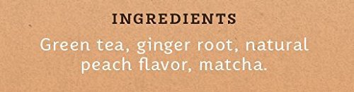 Tea Ginger Peach Green Tea & Matcha Blend, Box Of 100 Tea Bags (Packaging