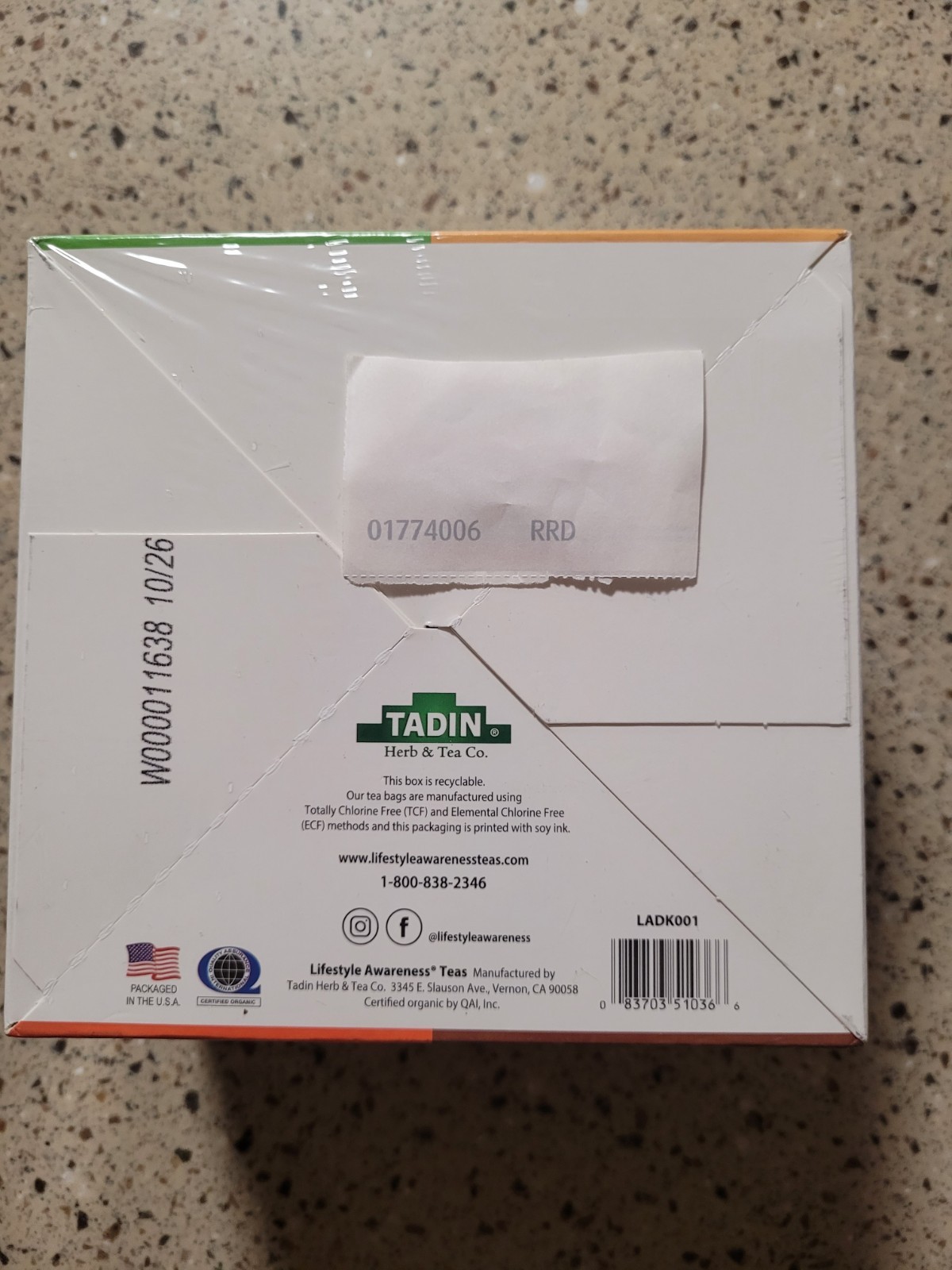 Lifestyle Awareness Detox Cleanse Kit Organic Herbal 40Ct Tea Bags Organic Vegan