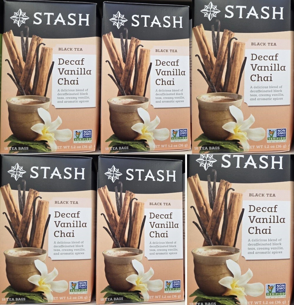 6-Pack Stash Wild Raspberry Hibiscus Caffeine Free Herbal Tea, 20 Tea Bags Each