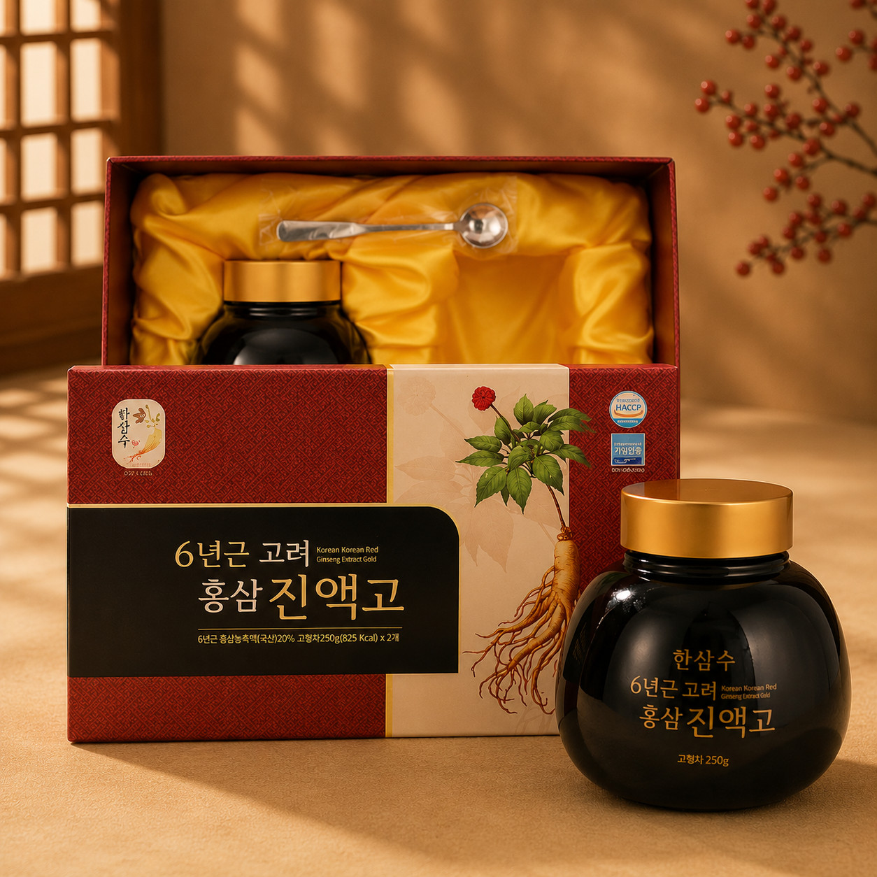 Hansamsu 6 Years Red Ginseng Extract 500g x2 Premium Gift Set Korea