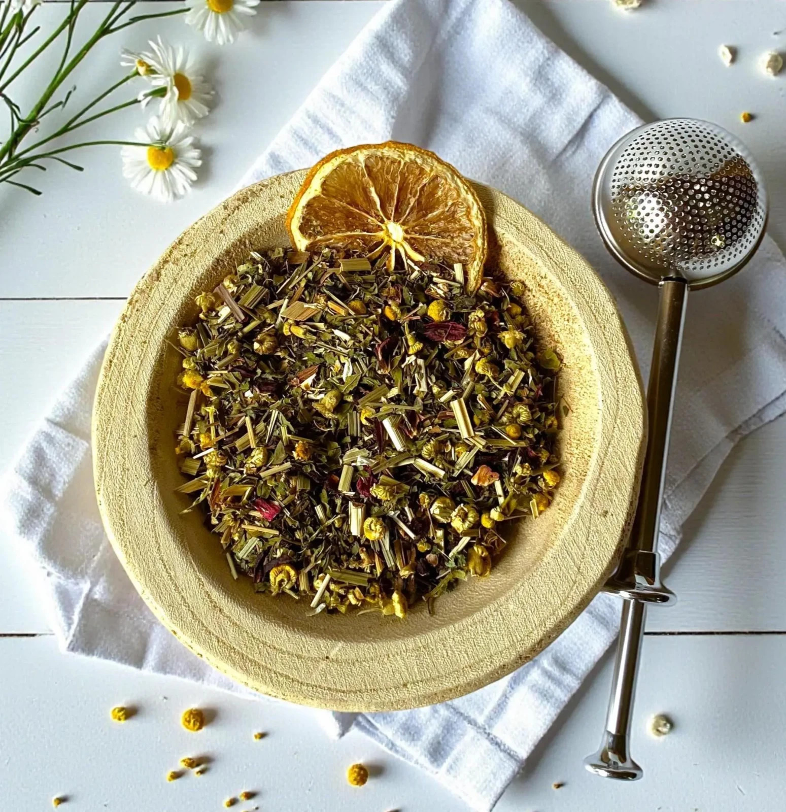 Lemon Mint Tea Organic Herbal Loose Leaf Blend Fresh Made Sampler