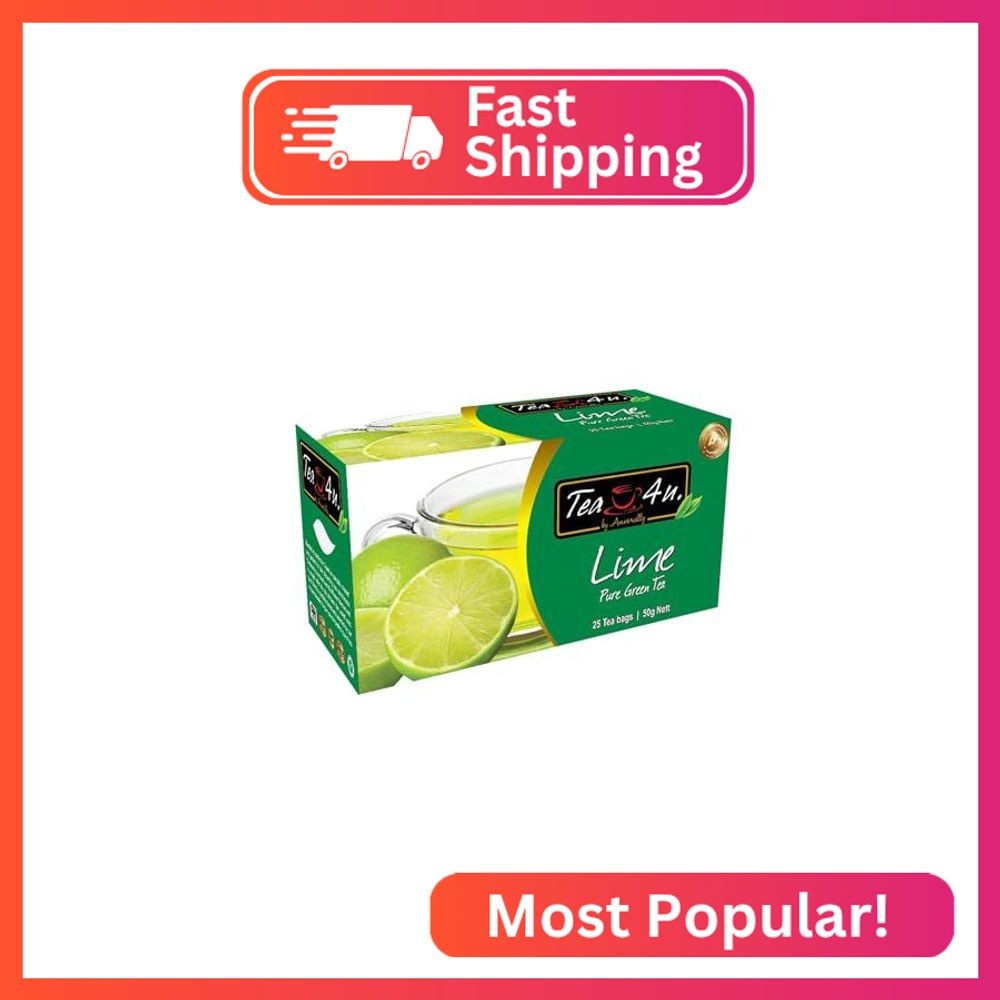 Tea4u Lime Green Tea – Smooth Blend of Lime Flavor – Hand Picked Leaves – Keeps