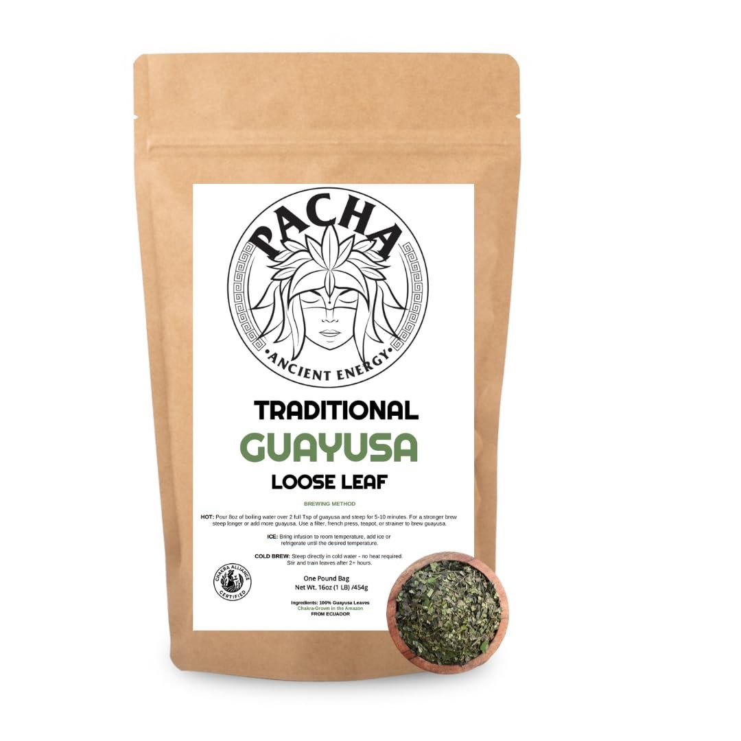 Guayusa Loose Leaf Tea by PACHA | 66mg Caffeine | Naturally High in Antioxida…