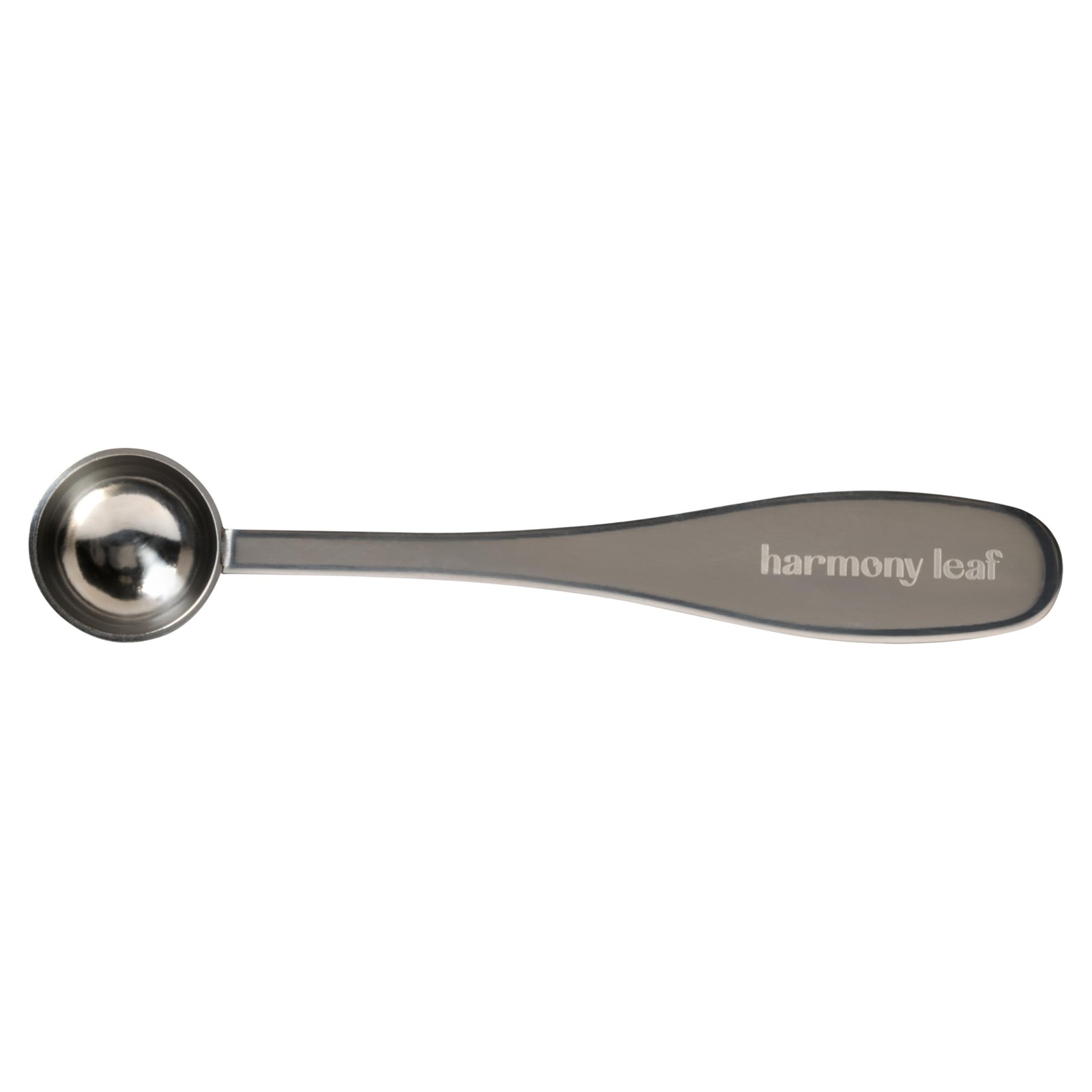Harmony Leaf Stainless Steel Matcha Scoop, One Half Teaspoon, 1 Small, Silver