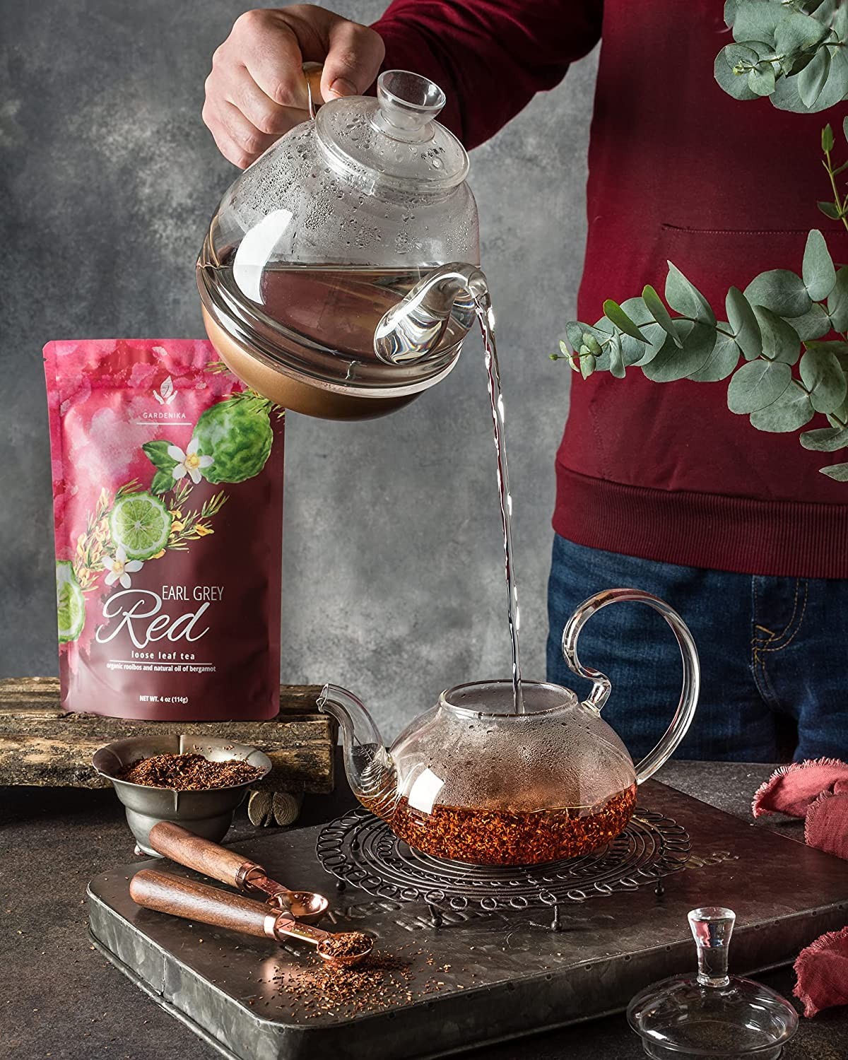 Gardenika Loose Leaf Tea Set, Herbal Caffeine-Free Set – Rooibos, Spearmint, …