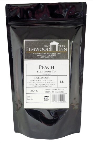 Elmwood Inn Fine Teas, Peach Black Tea, 16-Ounce