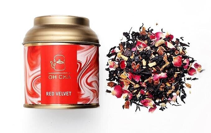 OH CHA – Red Velvet Flavoured Tea, Sweet cravings satisfied without calories 35g