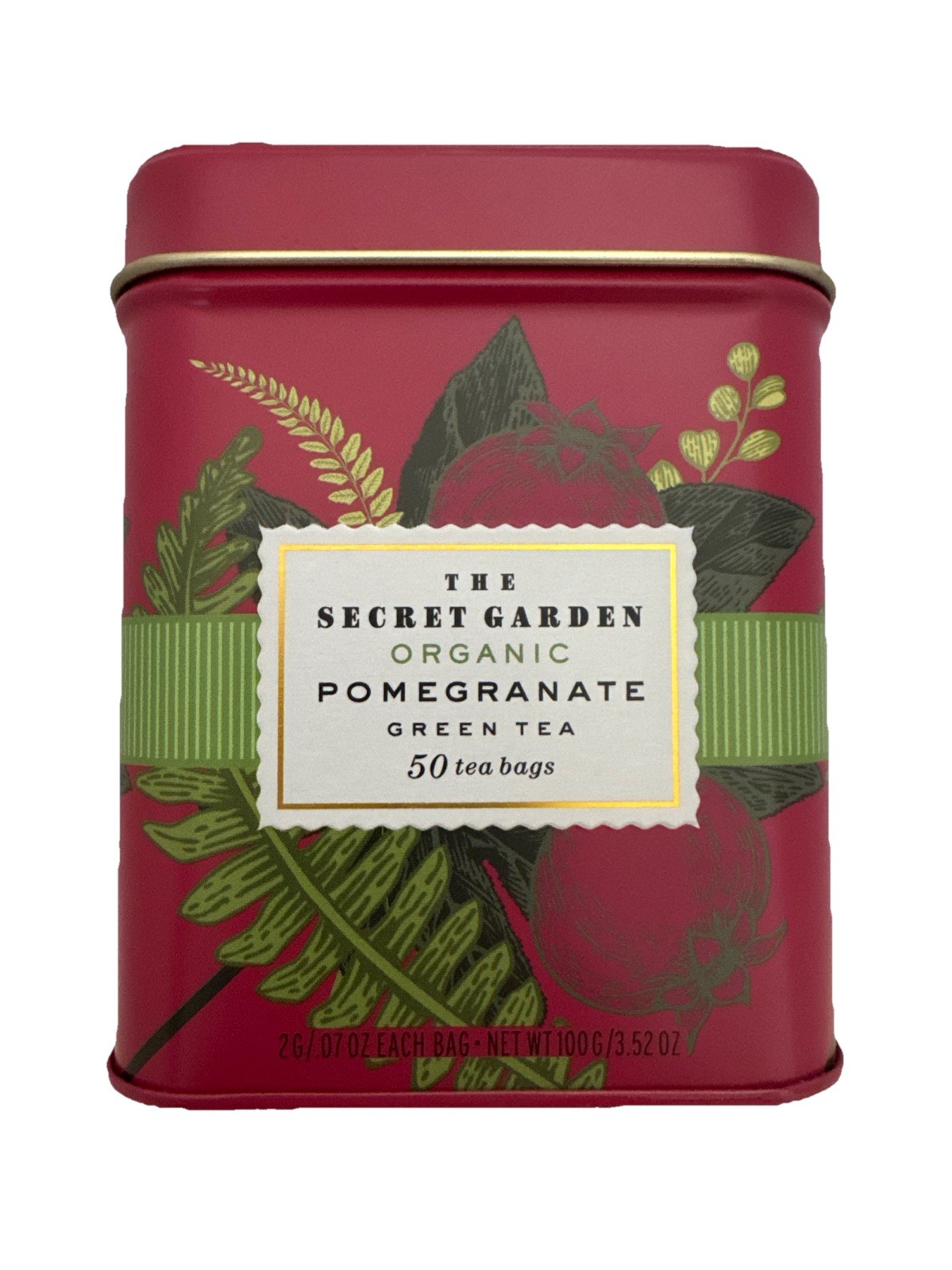 Organic Green Tea 50 Pcs Pomegranate OrganicWeight 100g