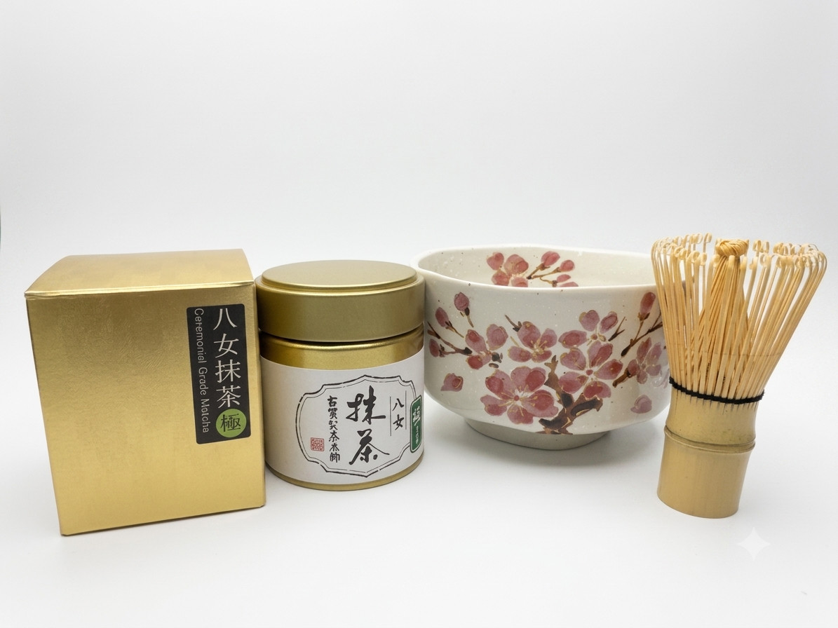 Yame Matcha Ceremonial Grade 30g Gold Tin Fukuoka Japan 100% Pure Green Tea Gift