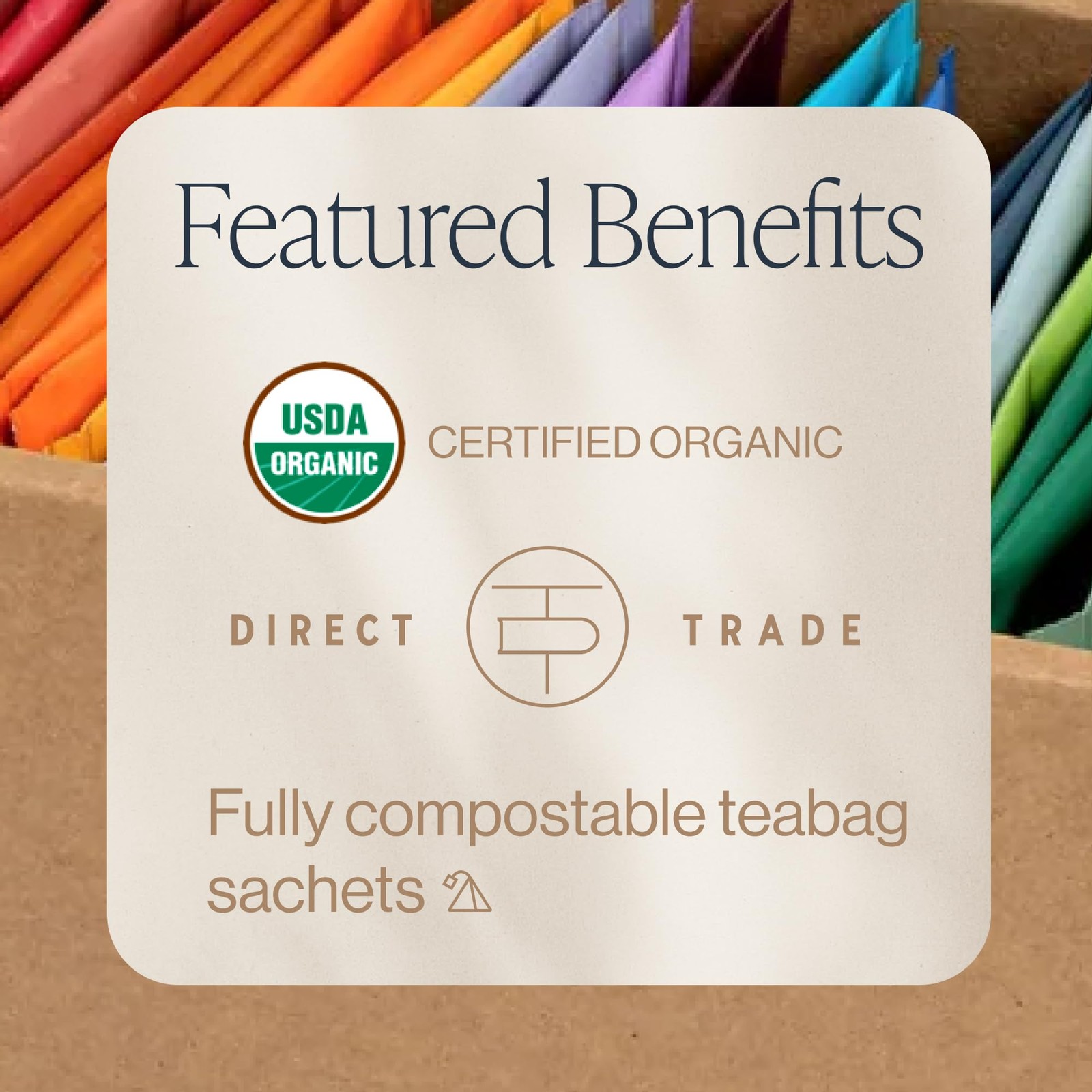 Sachet Sampler Gift Box Assorted Tea Set of Organic, Caffeinated and NonCaff…