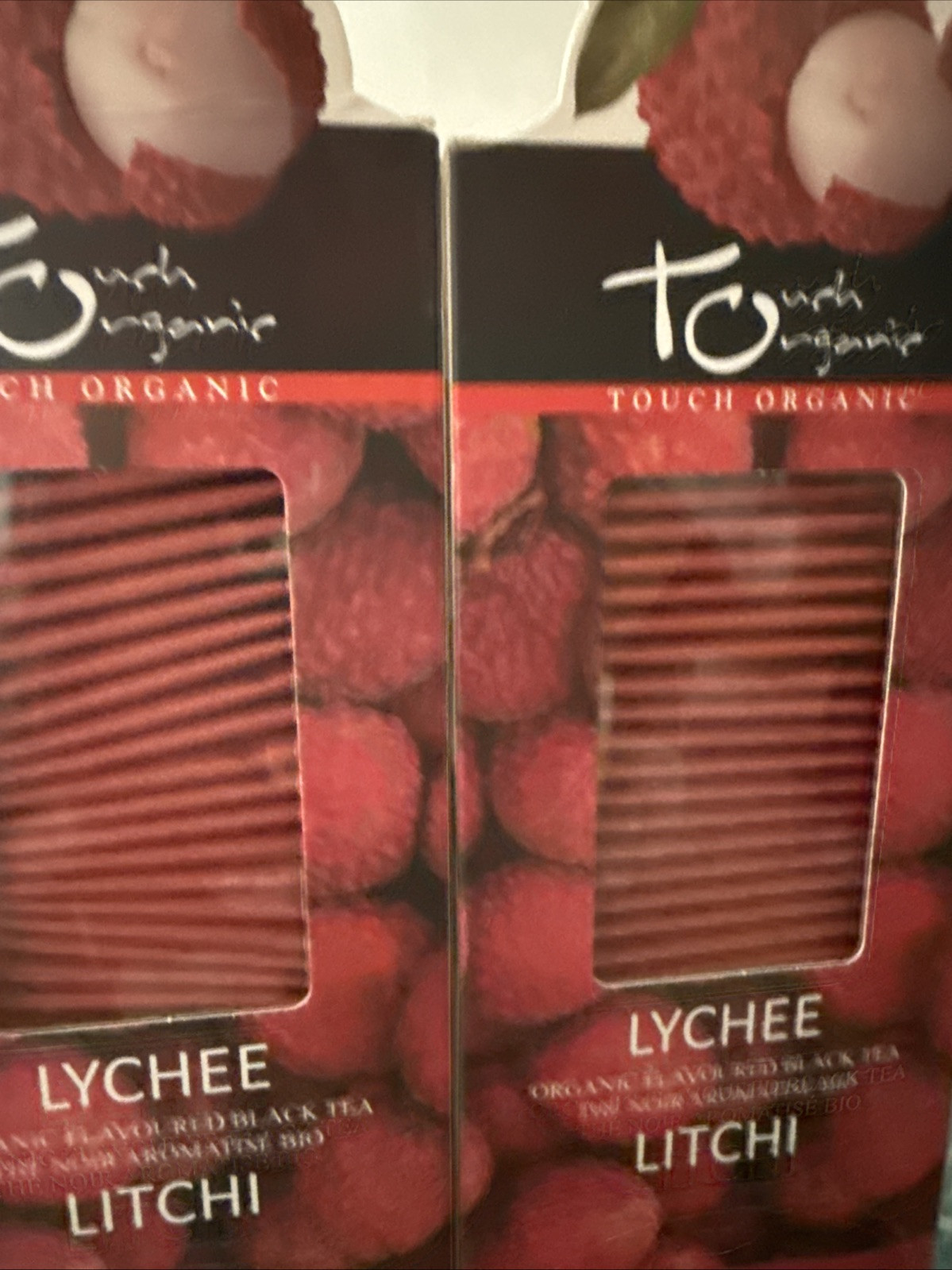TOUCH ORGANIC Lychee ORGANIC GREEN TEA 2 Boxes= 80 Tea Bags