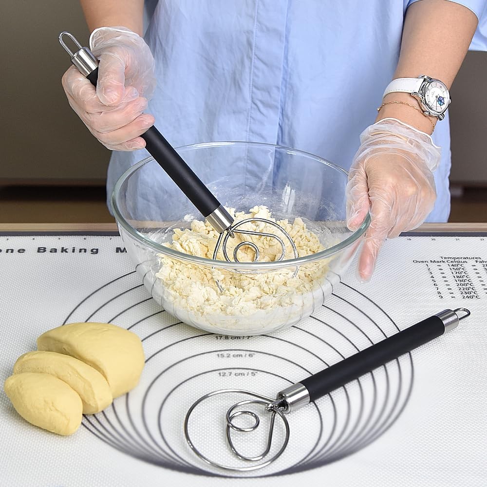 Guowall Stainless Steel Dough Whisk for Dutch Bread with as shown, Silver