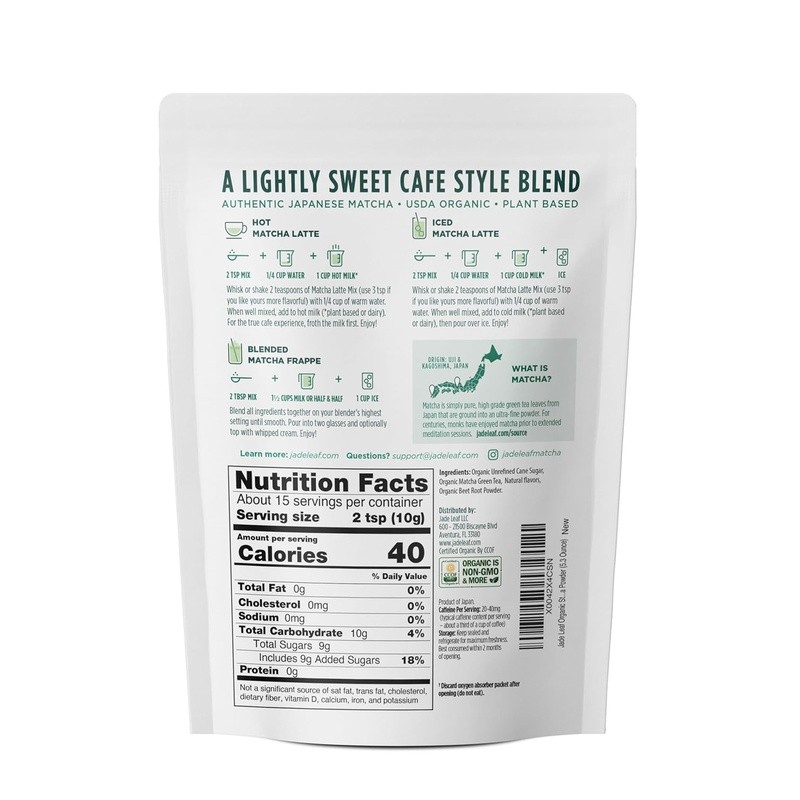Organic Strawberry Matcha Latte Powder Easy At Home Barista Style Caffeine Boost