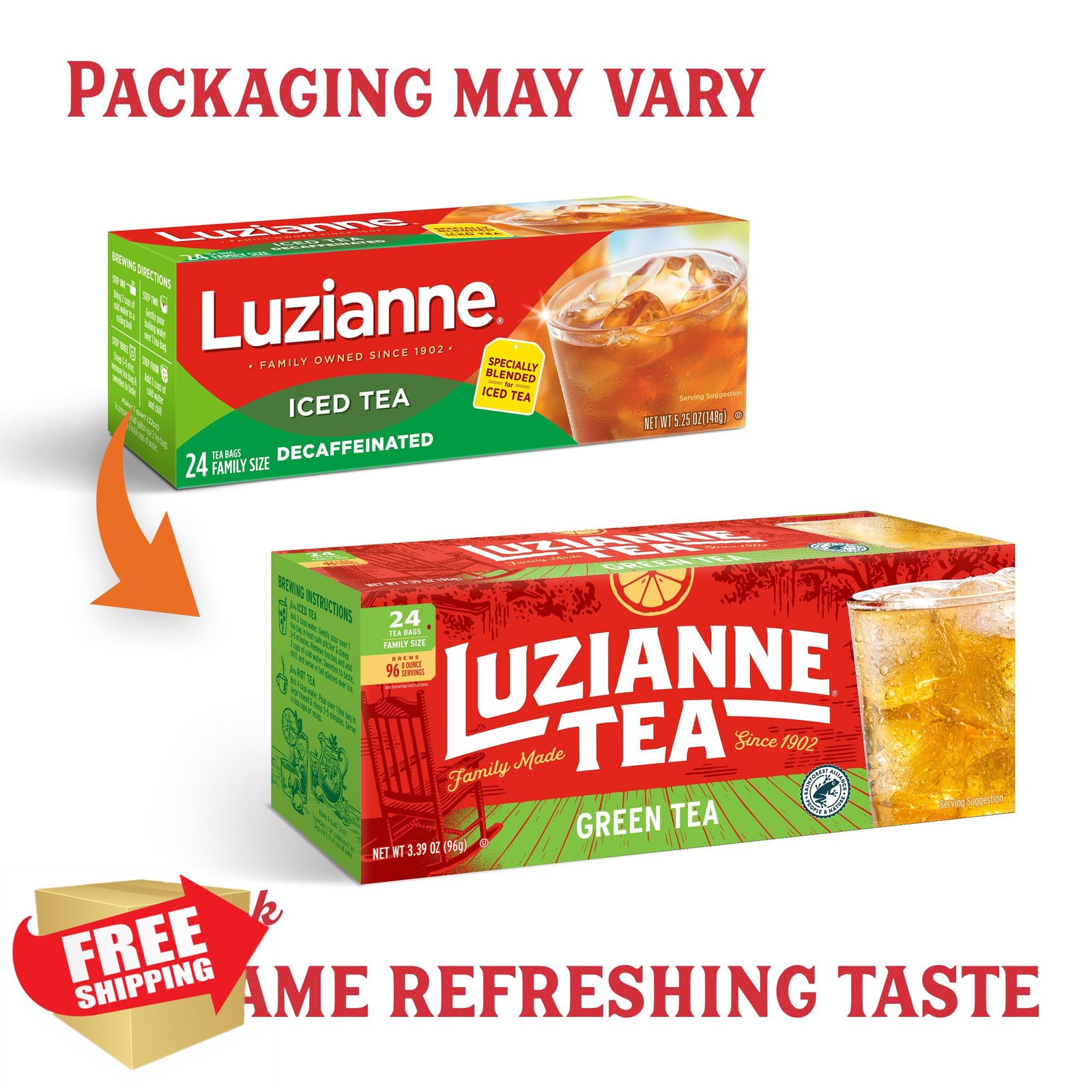 Luzianne Green Tea Bags 24ct 6pk