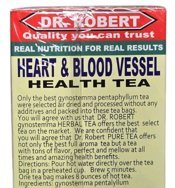 Dr Robert Heart & Blood Vessel Support Tea Bags 20ct Natural Herbal Health