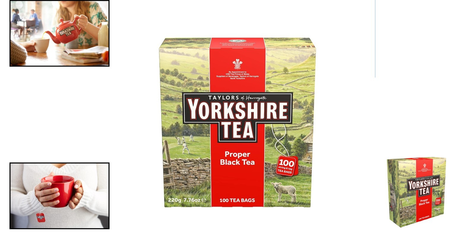 Classic British Breakfast Blend – 100 String and Tagged Teabags, Caffeinated