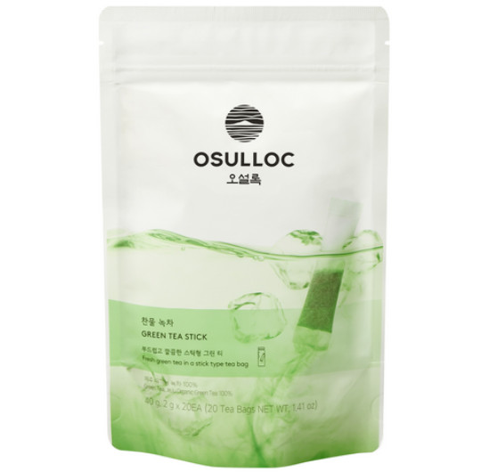 Osulloc Cold Brew Green Tea Sticks 2g 20 Sticks 1 Pack