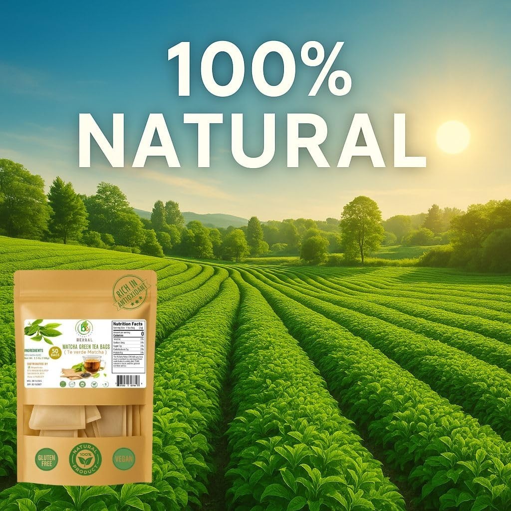 Green Matcha Tea – 50 Tea Bags (2 g Each) Premium Japanese-Style by BexpertsUSA