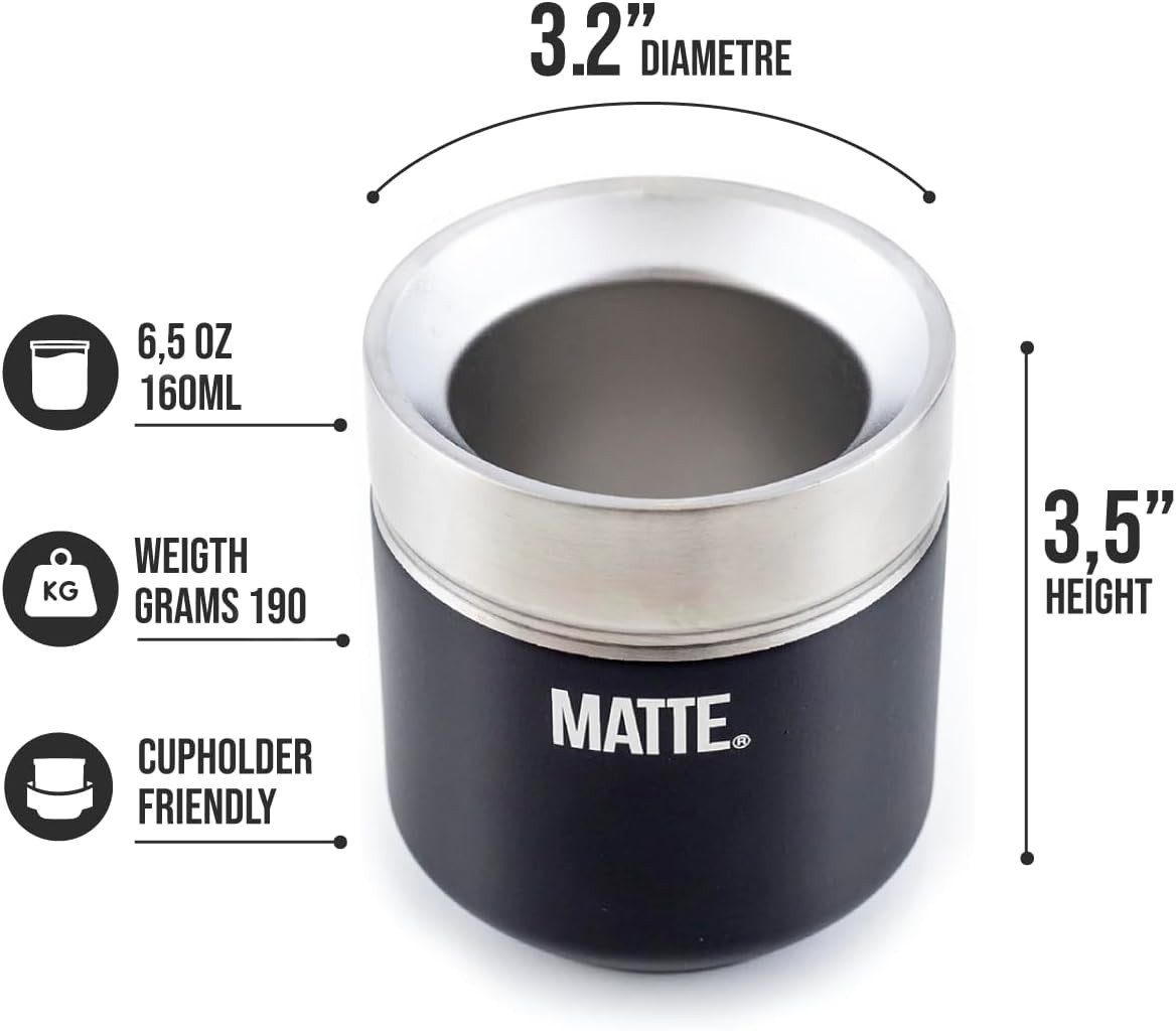 6.5 Oz Yerba Mate Gourd and Bombilla Set – Includes DS Pro Box – BPA Free Yerba