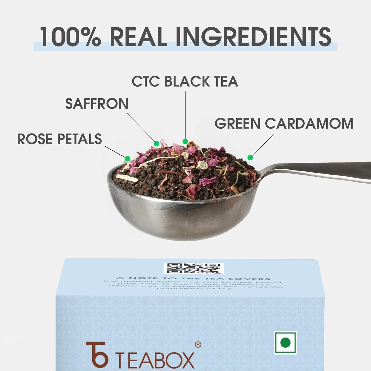 Teabox Kolkata Street Tea Rich & Delectable With Saffron Cardamom Ginger 250 Gms