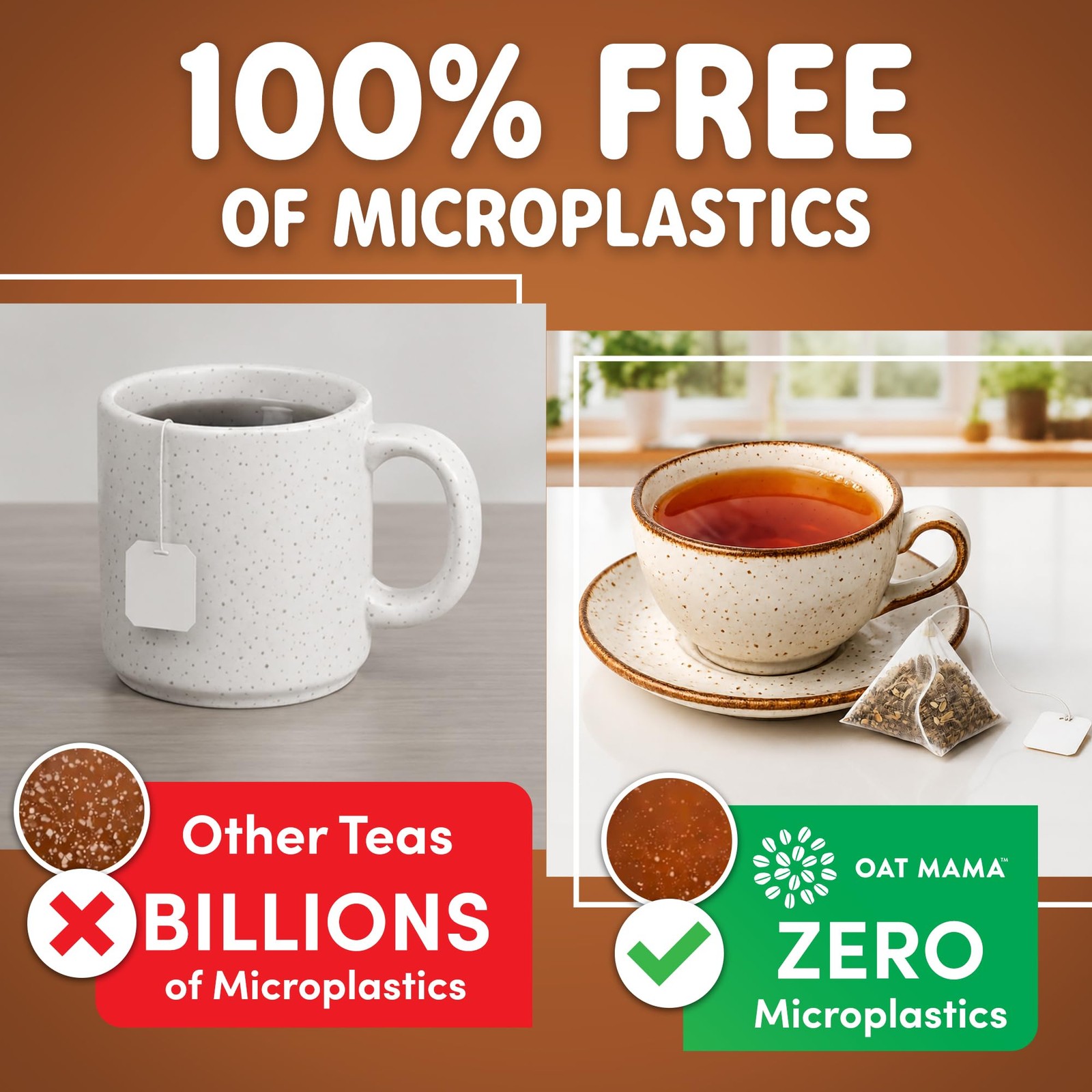 Oat Mama Flavored Microplastics-Free Lactation Tea for Breastfeeding Moms – C…
