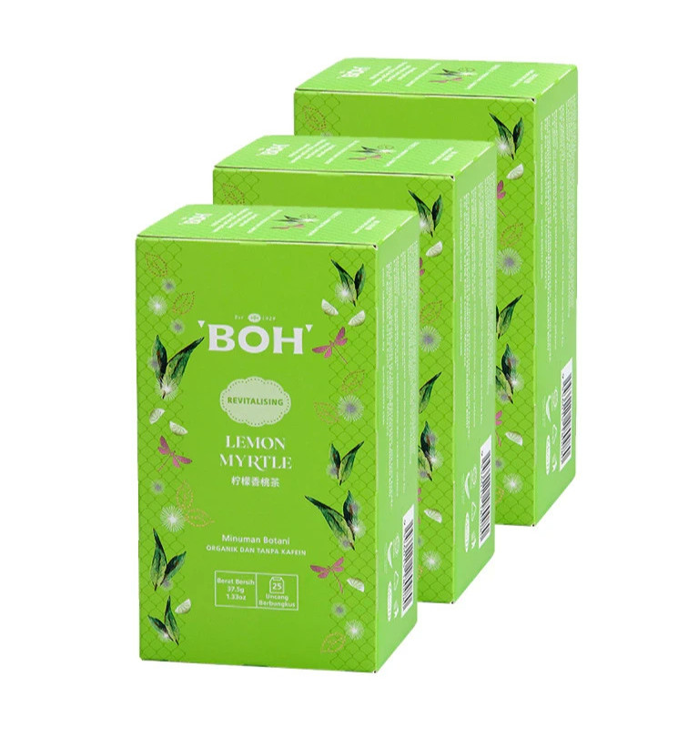 BOH Lemon Myrtle Herbal Tea – 25 Bags Relaxing Lemongrass Lime Citrus Blend