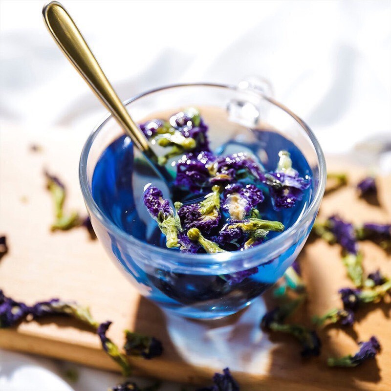 ORGANIC 100% DRIED BUTTERFLY PEA FLOWER Ceylon Blue pea flowers tea 40g
