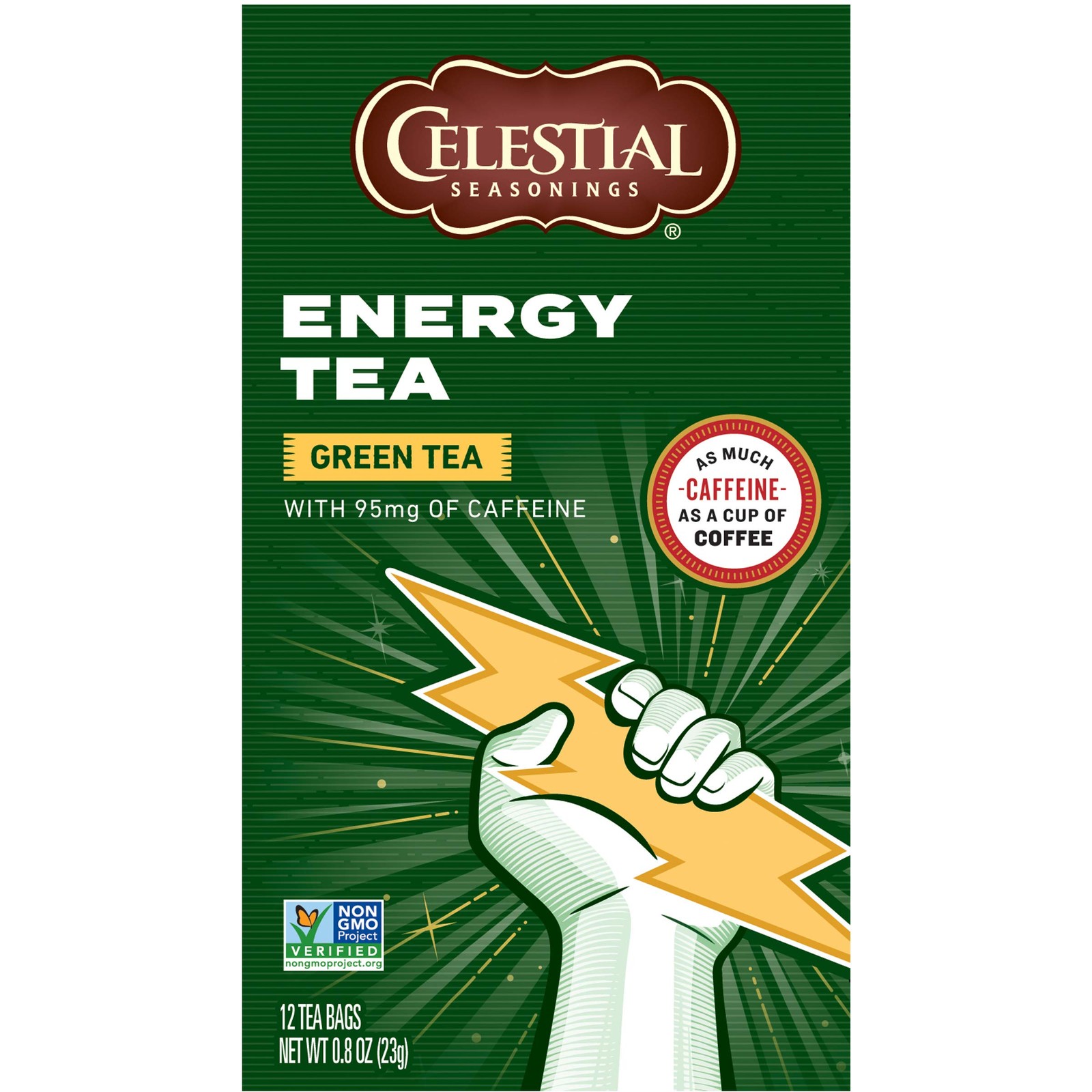 Celestial Seasonings Green Tea, Energy 12 Count (Pack of 1), No Color