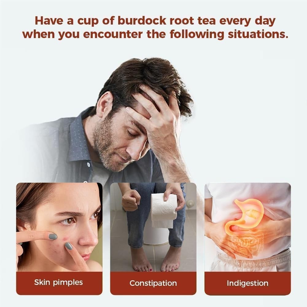 75 Count Burdock Root Tea Bags Natural Detox, Liver Support, Digestion Aid