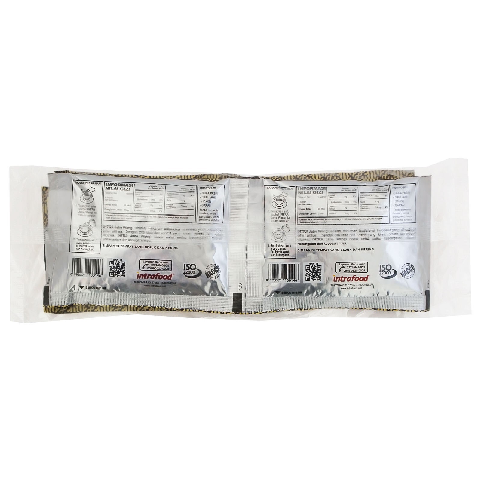 Intrafood Indonesia Ginger Tea Jahe Wangi (15g x 10sachets) Pack of 1