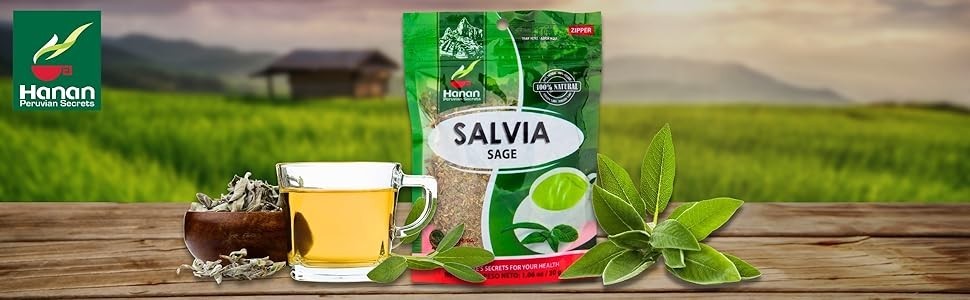 Hanan Peruvian Secrets Salvia| 100% Natural Sage | 1.06oz / 30g | Supports Women