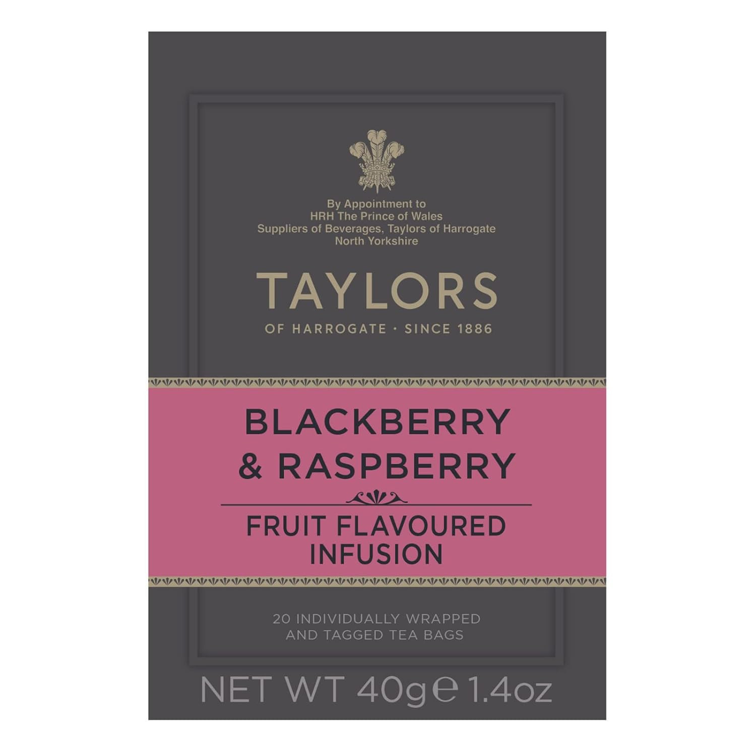Blackberry & Raspberry Herbal Tea, 20 Teabags
