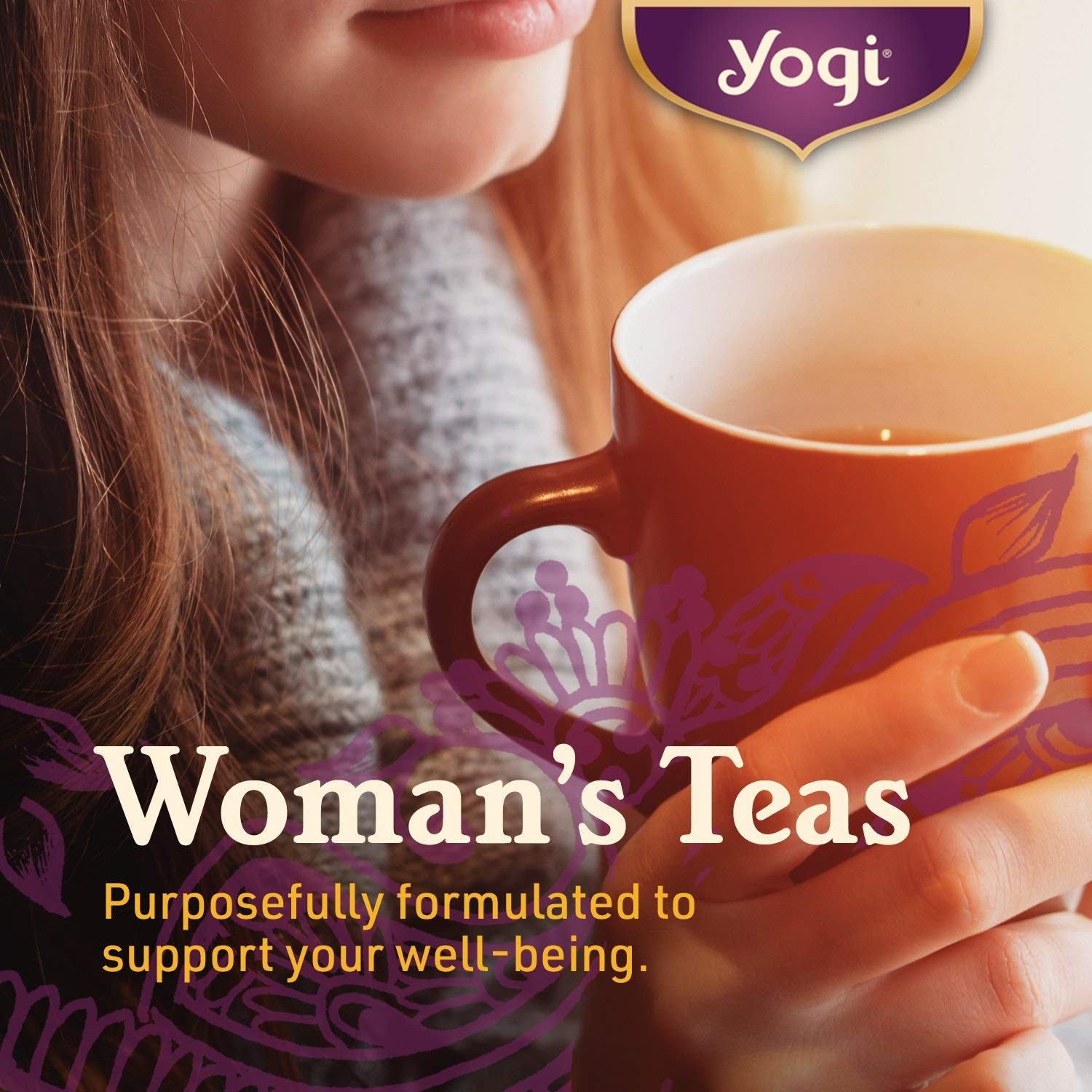 Yogi Women’s Raspberry Leaf Tea 16 Count (Pack of 1), Yellow and Pink