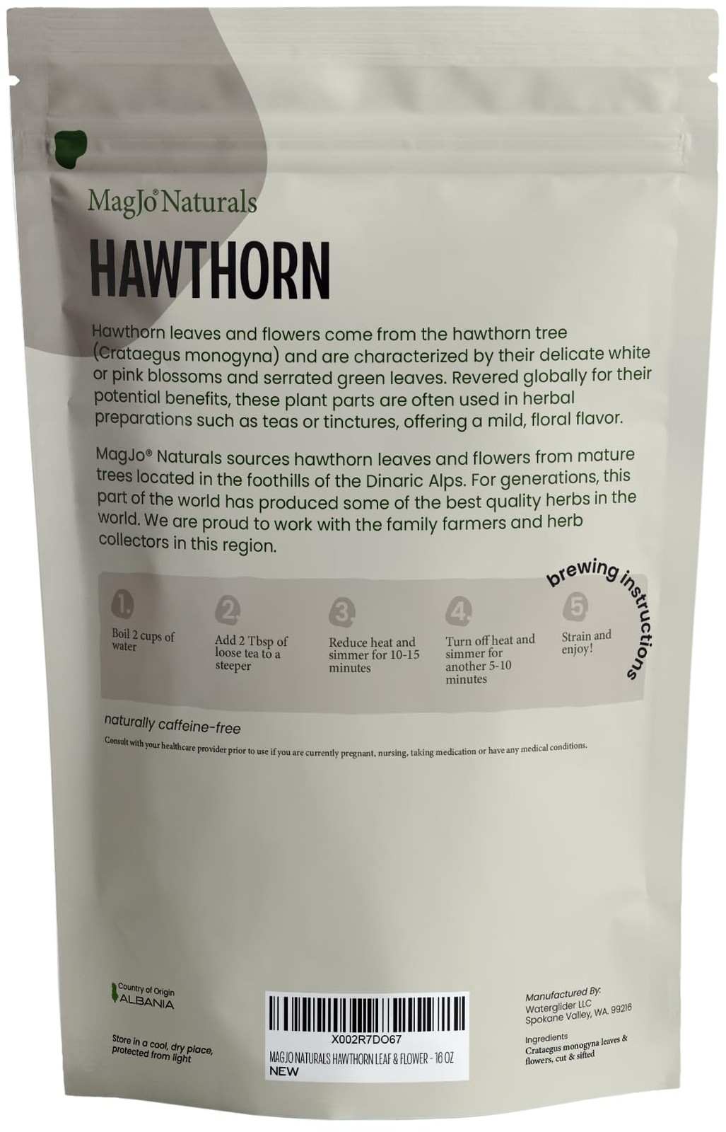 MagJo Naturals, Hawthorn Leaf and Flower 1 Pound, Wild-Crafted, Cut and Sifte…