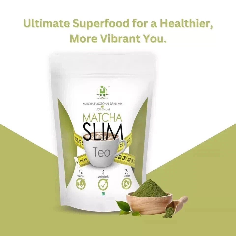 Matcha Slim Green Tea (100gm) Weight Management High In Antioxidants Detoxifying