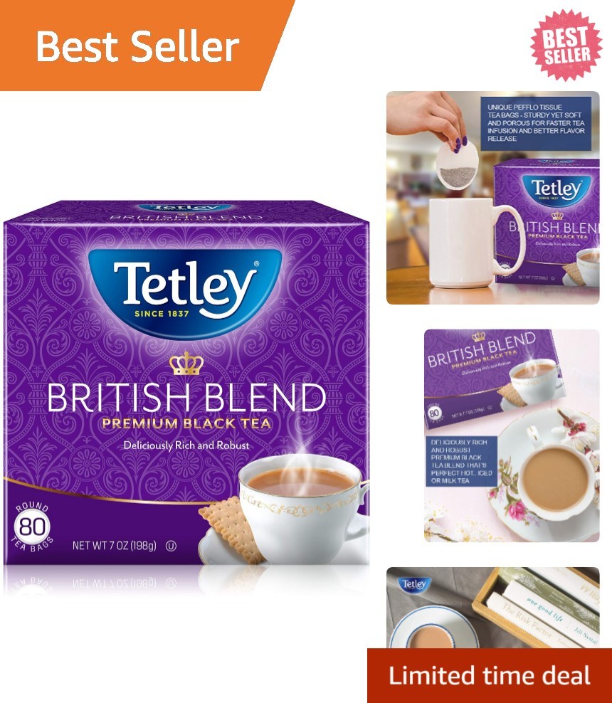 Sustainable British Blend Black Tea: 80 Count Pack of 12 for Tea Lovers