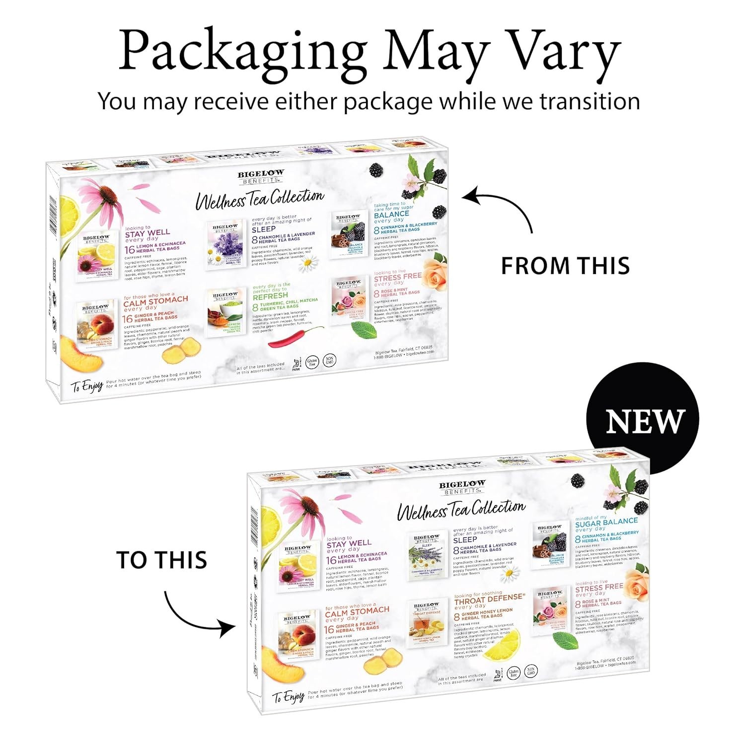 Diverse Wellness Tea Collection – 64 Individually Wrapped Bags for Freshness