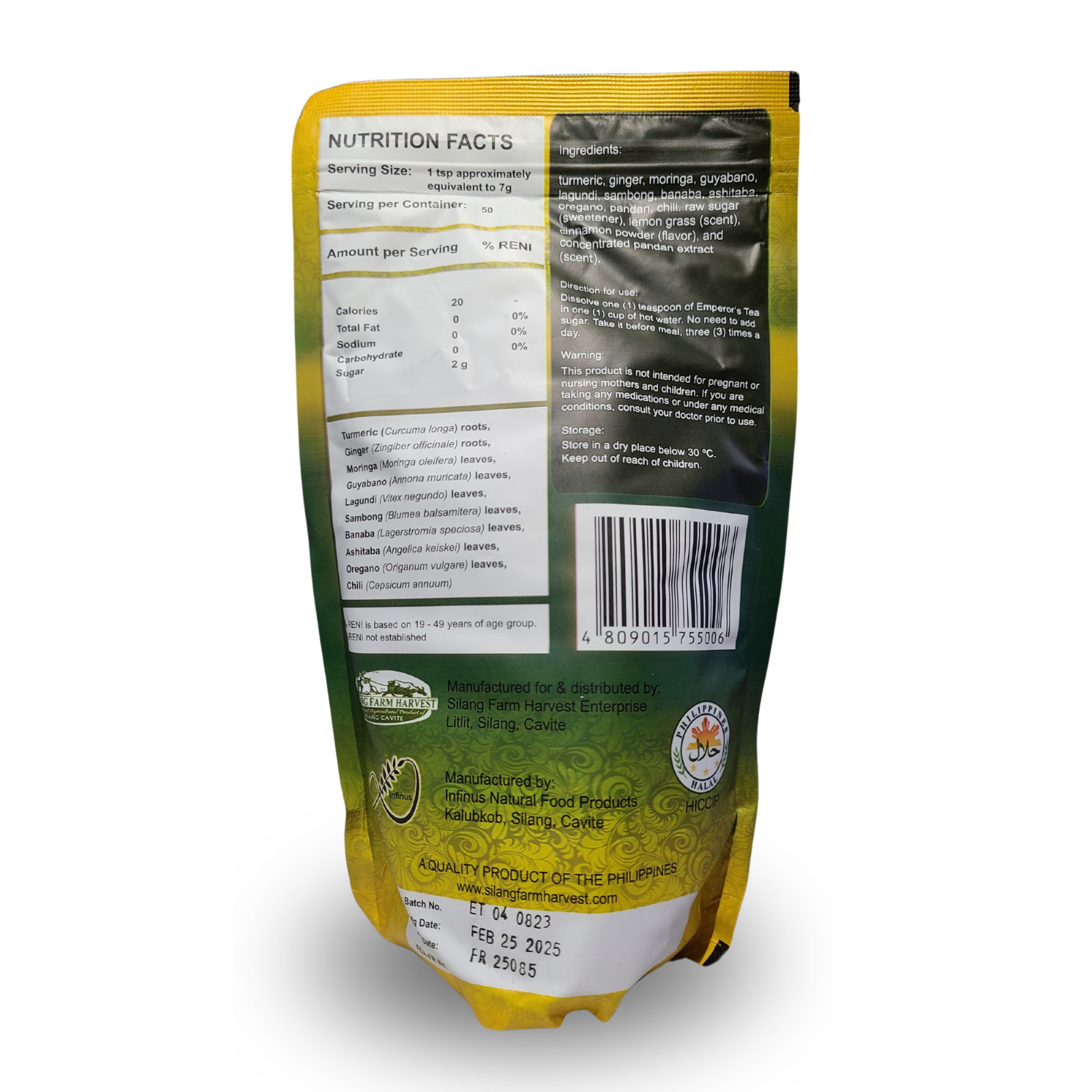 5 packs of Emperor’s Turmeric Tea Herbal Mix Powder (15 in 1) 350g FREE SHIPPING