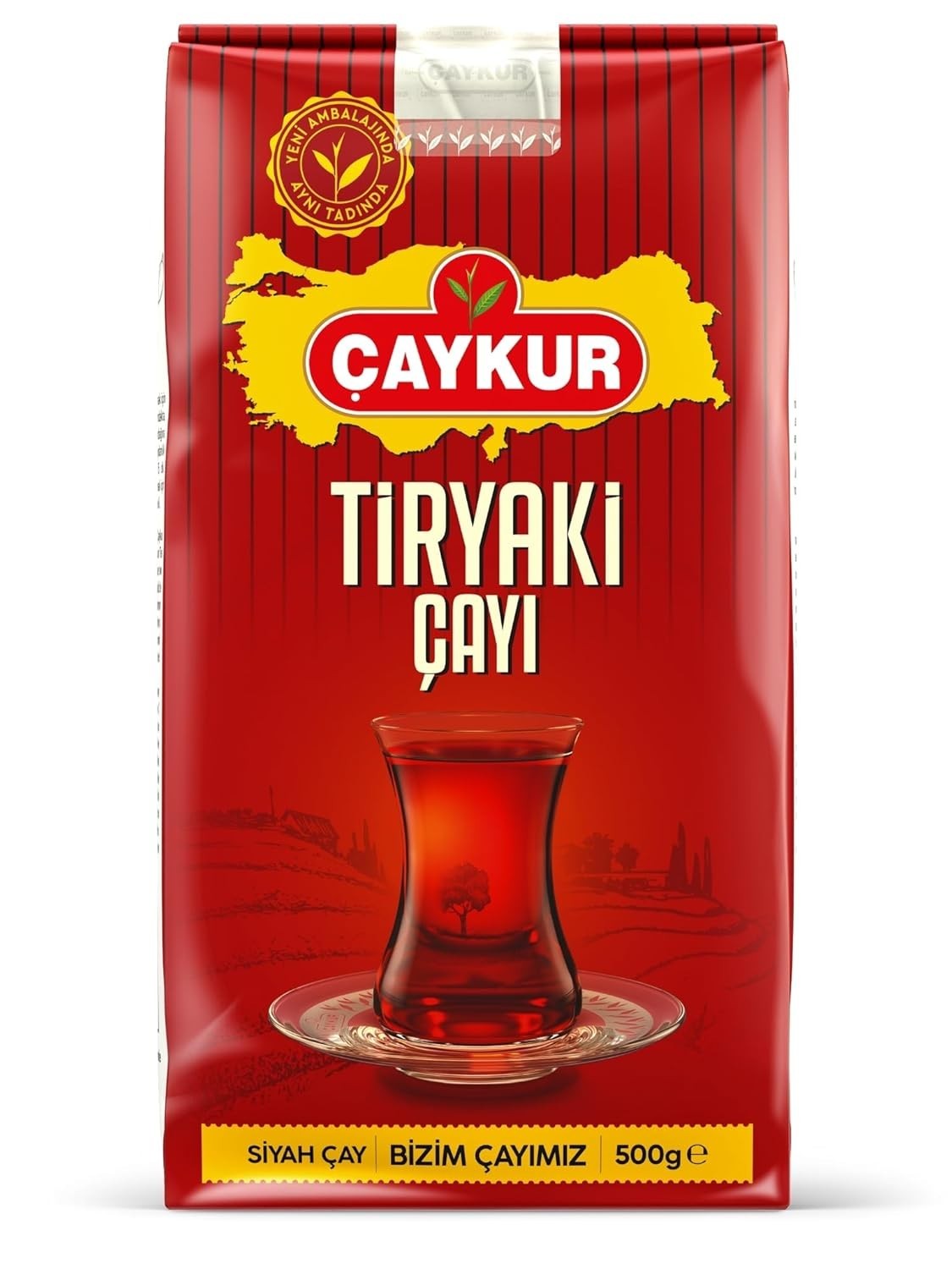 ÇAYKUR Tiryaki Turkish Black Tea, Strong Brew, Full Flavor, Loose Leaf 500g