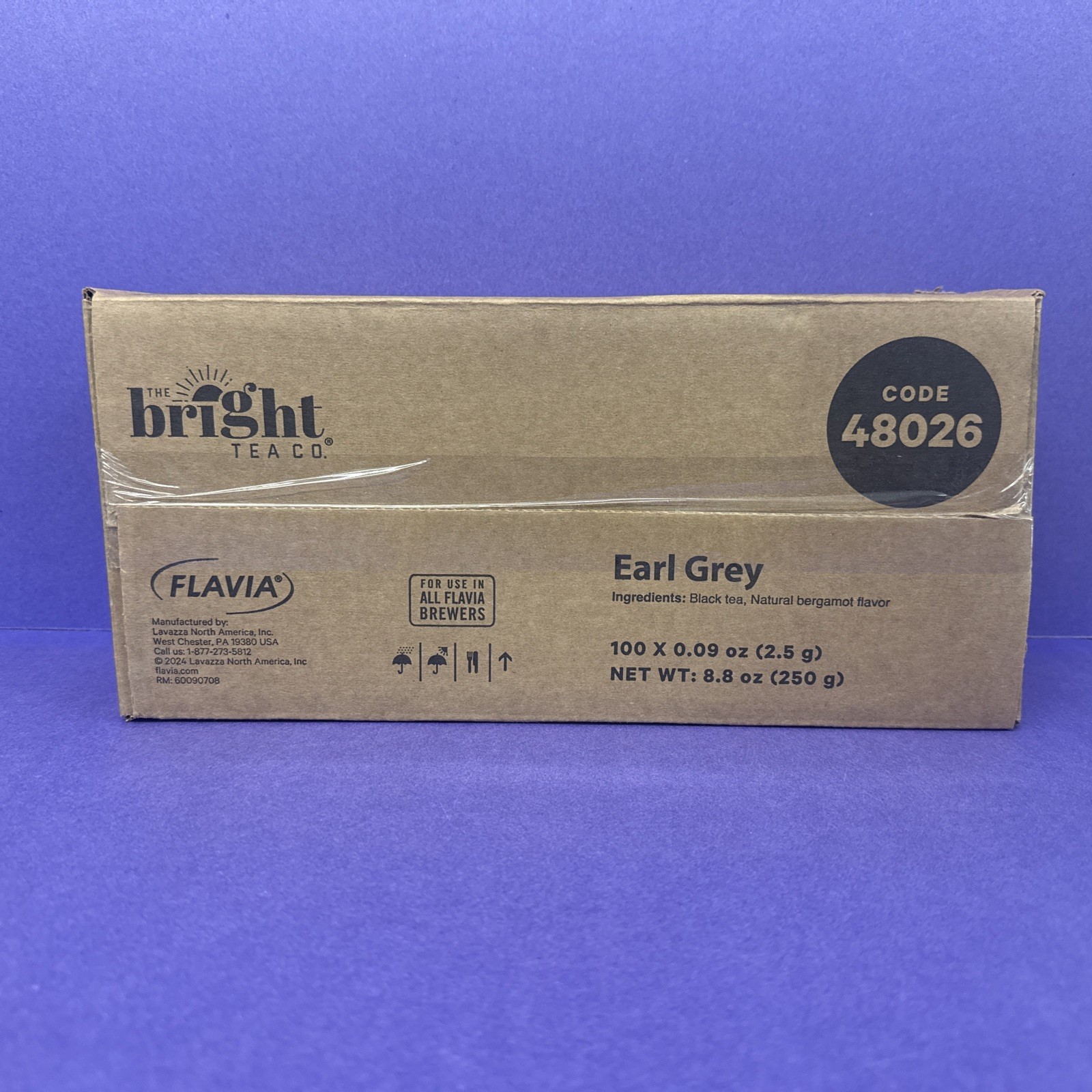 Flavia The Bright Tea Co. Earl Grey Black Tea Freshpack, 100/Carton