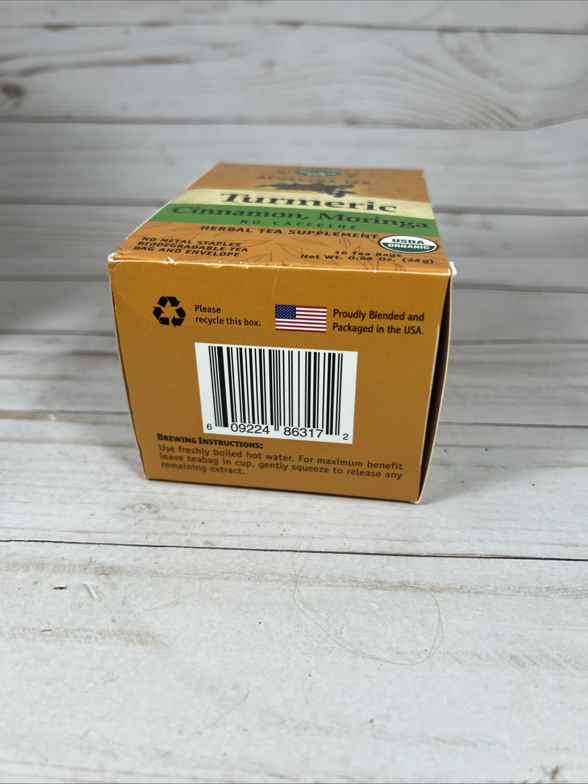 Herbal Cup Ayurveda Turmeric Cinnamon Moringa Caffeine Free Tea 16ct (6pk) 12/28