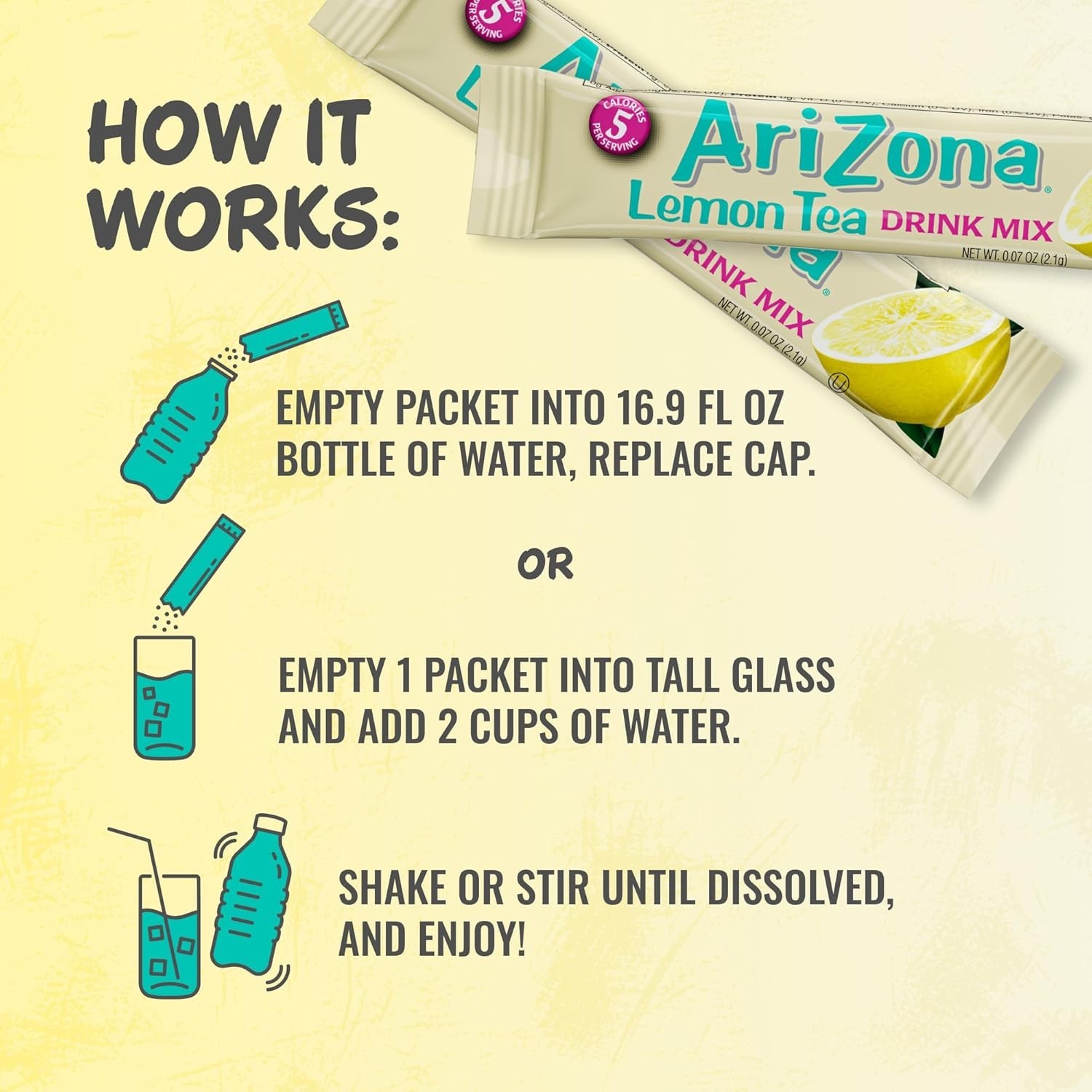 Arizona Lemon Tea 10-Pack Drink Mix Sticks